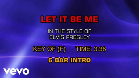 let it be me karaoke